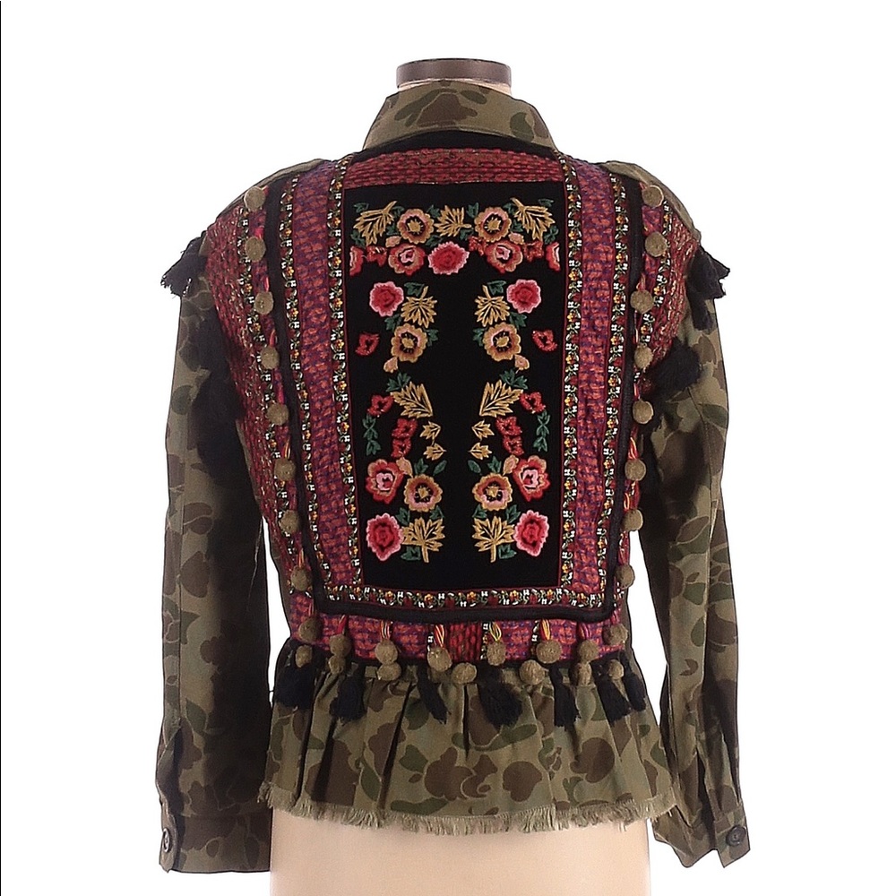 BoHo Camo jacket with peplum